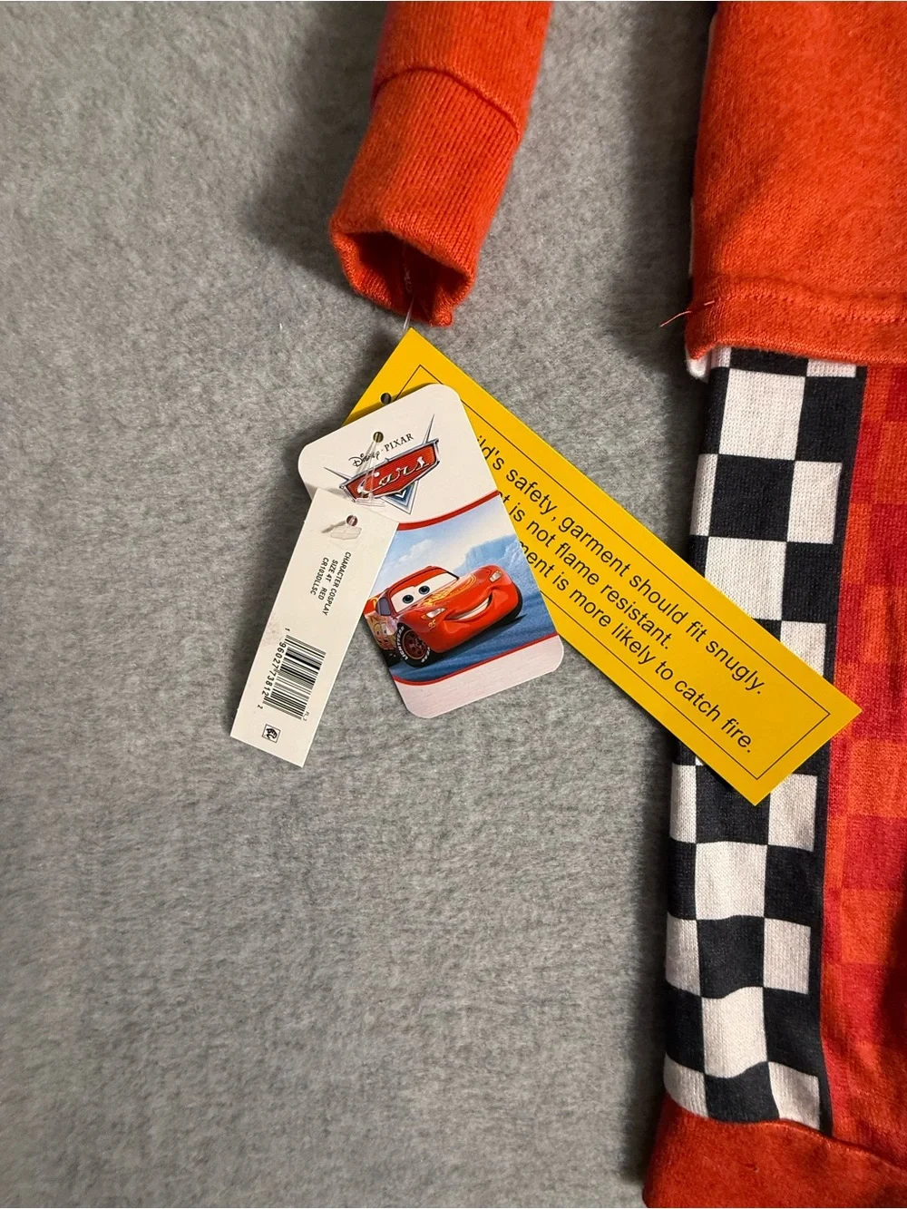 New Disney Pixar Cars Lightning McQueen 2-Piece Pajama Set Toddler Red Checkered